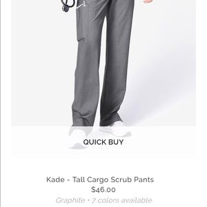 NWOT FIGS Kade cargo scrub pants, size M tall